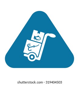 Vector illustration of fishing and fish icon