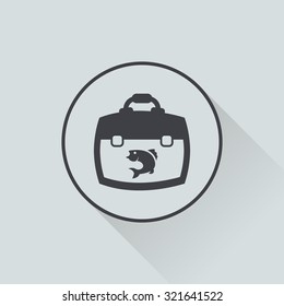 Vector illustration of fishing and fish icon