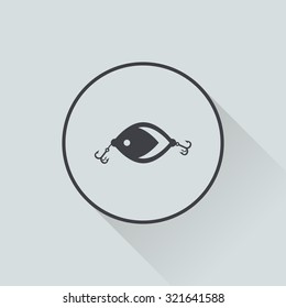 Vector illustration of fishing and fish icon