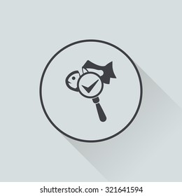 Vector illustration of fishing and fish icon