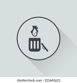 Vector illustration of fishing and fish icon