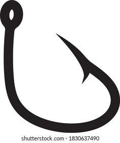 Vector illustration of the fishing hook