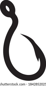 Vector illustration of the fishing hook