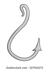vector illustration of fishing hook