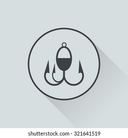 Vector illustration of fishing icon