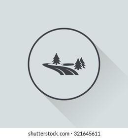 Vector illustration of fishing   icon