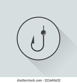 Vector illustration of fishing  icon