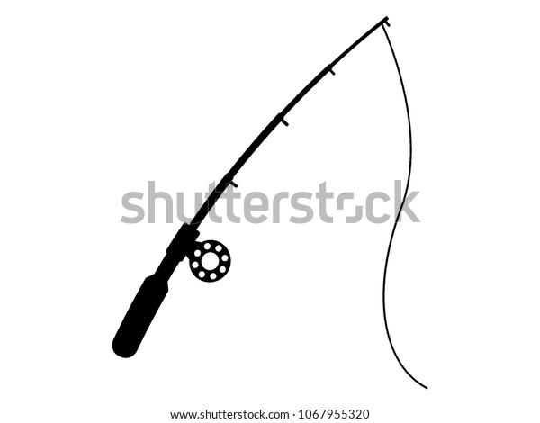 Vector Illustration Fishing Rod Stock Vector (Royalty Free) 1067955320