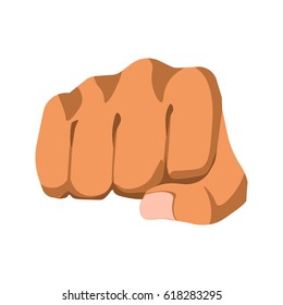 Vector illustration of fist protesting gesture body language template