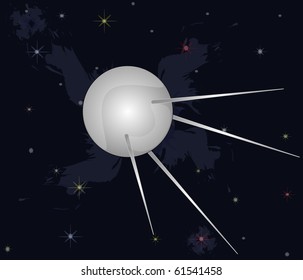vector illustration fist spaceship