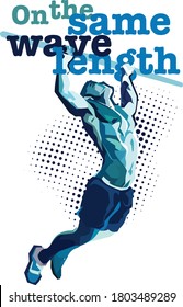 Vector illustration of a fit athlete doing pull-ups