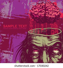 vector illustration fith man for CD cover