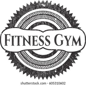 Vector illustration of Fitness Gym written on a blackboard
