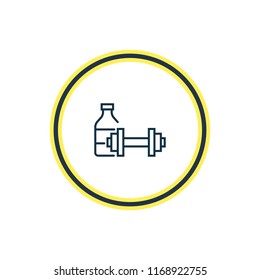 Vector illustration of fitness room icon line. Beautiful hotel element also can be used as gym icon element.