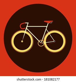 vector illustration fixed gear bicycle (fixie)