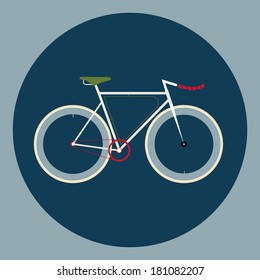 vector illustration fixed gear bicycle (fixie)