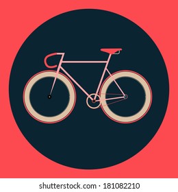 vector illustration fixed gear bicycle (fixie)