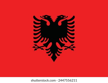 Ilustración vectorial de la bandera de Albania