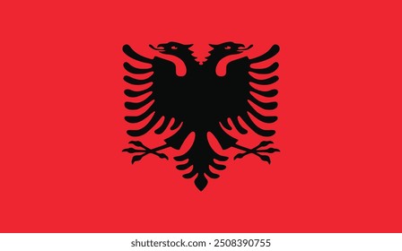 Vector Illustration of the flag of Albania