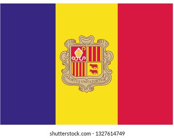 Vector illustration of the flag of Andorra
