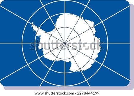 Vector illustration flag of the Antarctic Treaty