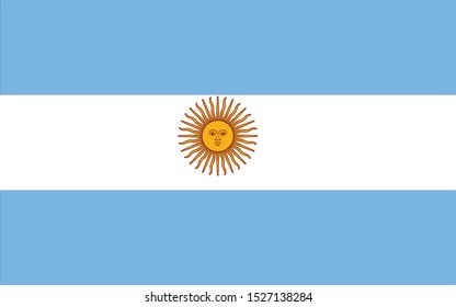 vector illustration of Flag of Argentina