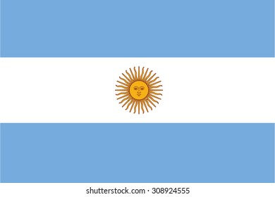 Vector Illustration of the flag of Argentina