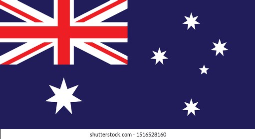 vector illustration of Flag of Australia