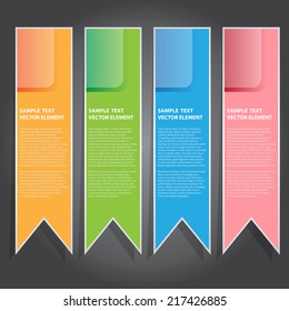 The Vector Illustration, Flag Banner for Design and Creative Work