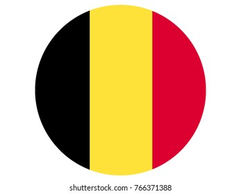 Vector illustration of flag of Belgium