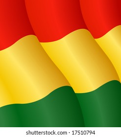 Vector illustration of the flag of Bolivia