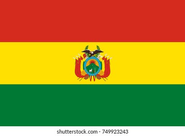 Vector Illustration Flag of Bolivia for continue.