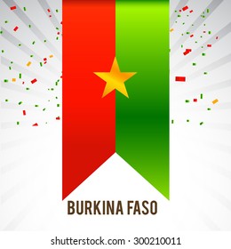  vector illustration of a Flag for Burkina Faso Independence Day.