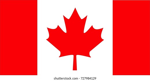 Vector Illustration Flag of Canada for continue.