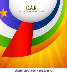  Vector Illustration Flag of the Central African Republic.