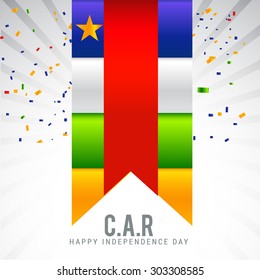  Vector Illustration Flag of the Central African Republic.