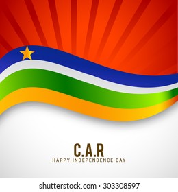  Vector Illustration Flag of the Central African Republic.