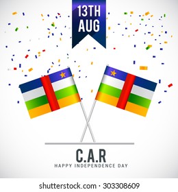  Vector Illustration Flag of the Central African Republic.