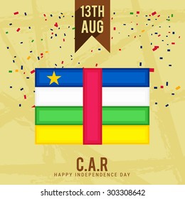  Vector Illustration Flag of the Central African Republic.
