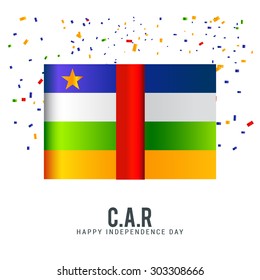  Vector Illustration Flag of the Central African Republic.