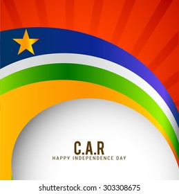  Vector Illustration Flag of the Central African Republic.