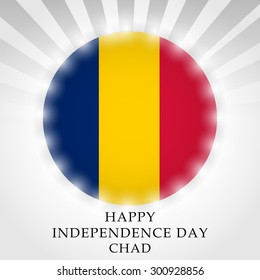 Vector illustration of a Flag for Chad Independence Day.
