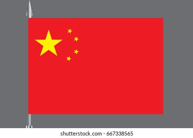 Vector Illustration of the flag of China