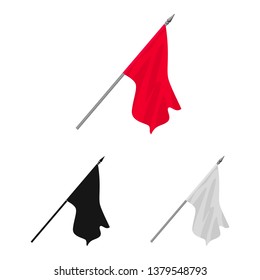 Vector illustration of flag and cloth icon. Collection of flag and material stock vector illustration.