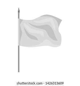 Vector illustration of flag and cloth symbol. Collection of flag and curtain stock vector illustration.