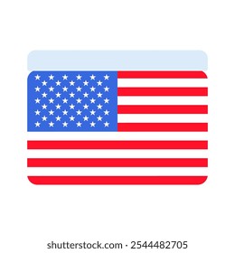 Vector illustration of a flag from the collection of American flag-themed icons. A celebration of American culture and identity. Independence Day celebrations, a decorative element in an