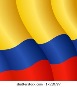 Vector illustration of the flag of Colombia