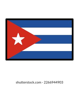Vector illustration of the flag Cuba cartoon