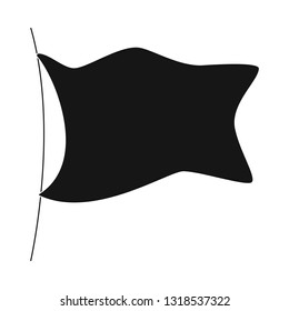 Vector illustration of flag and curtain  sign. Set of flag and pillar  vector icon for stock.