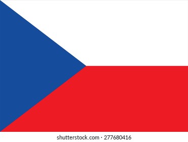 Vector illustration of flag from Czech Republic